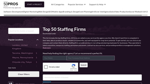 Top 50 Staffing firms in the United States (2025) - 50Pros - staffing company in usa