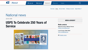 USPS To Celebrate 250 Years of Service - About.usps.com - usa postal service