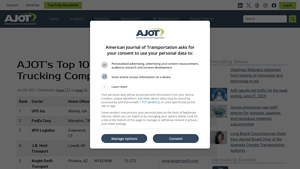 AJOT's Top 100 North American Trucking Companies 2020 - usa trucking company