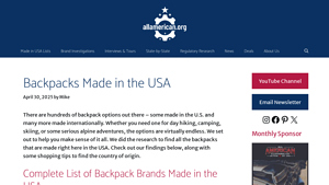 25+ Backpacks Made in the USA - AllAmerican.org - made in usa daypack