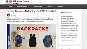 14 Best Backpacks Made in USA (2025 List) - All American Made - made in usa daypack