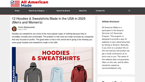 12 Hoodies & Sweatshirts Made in USA (2025 List) - All American Made - made in usa hoodie