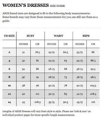 Women's Clothing Size Charts | UK Size Clothes | ASOS - usa clothes size to uk