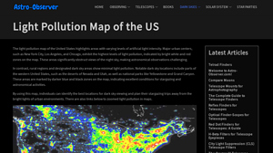 Light Pollution Map of the US | Astro-Observer - light pollution map usa