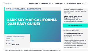 Dark Sky Map California (2025 Easy Guide) - AstroRover - light pollution map usa