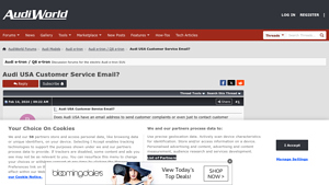 Audi USA Customer Service Email? - AudiWorld Forums - audi usa service