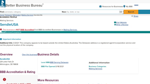 SendleUSA | BBB Business Profile | Better Business Bureau - sendle usa inc - cec