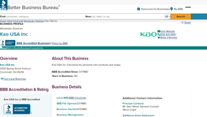 Kao USA Inc | BBB Business Profile | Better Business Bureau - kao usa inc