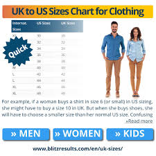 UK to US Sizes Charts | Women, Men, Kids | Clothes Sizes - BlitzResults - usa clothes size to uk