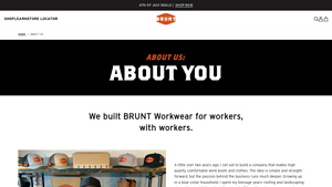 About Us | Our Story & Values - BRUNT Workwear - made in usa workwear