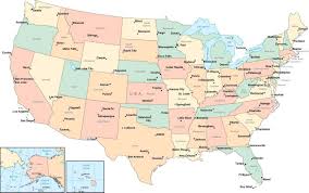US Cities Map, US Major Cities Map, USA Map with States and Cities - usa map with important cities