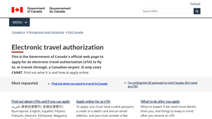 Electronic travel authorization (eTA) - Canada.ca - electronic system for travel authorisation esta usa