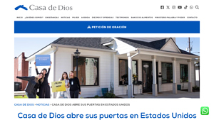 Casa de Dios abre sus puertas en Estados Unidos - casa de dios usa