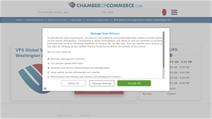 VFS Global Visa Application Center in Washington DC - Chamber of Commerce - vfs services usa inc
