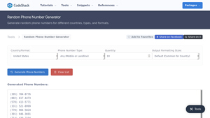 Random Phone Number Generator - Online Tool - fake mobile phone number usa