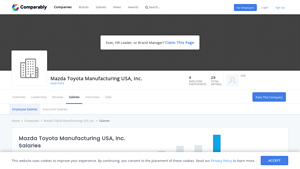Mazda Toyota Manufacturing USA, Inc. Salaries | Comparably - mazda toyota manufacturing usa inc