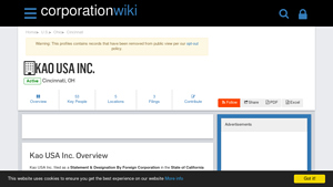 Kao USA Inc. in Cincinnati OH - Company Profile - Corporation Wiki - kao usa inc