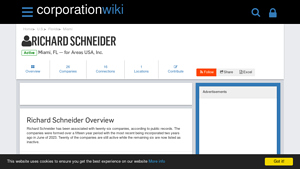 Richard Schneider - for Areas USA, Inc. - Corporation Wiki - areas usa inc