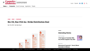Bio-Oil, Kao USA Inc. Strike Distribution Deal - kao usa inc