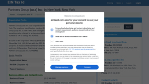 EIN 13-4118892 - Partners Group (usa) Inc., New York, New York - EIN TaxId - partners group usa inc