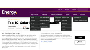 Top 10: Solar Energy Companies | Energy Magazine - canadian solar usa