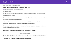 What traditional clothing is worn in the USA - usa traditional clothing