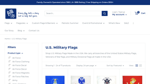 U.S. Military Flags | FlagLadyUSA.com - american flags made in usa by veterans