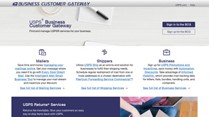 USPS Business Customer Gateway - usa postal service