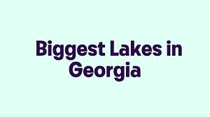 Biggest Lakes in Georgia - Getmyboat.com - biggest man made lake usa