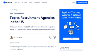 Top 14 Recruitment Agencies in the US - Gohire - staffing company in usa