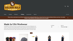 Made In USA Workwear - The Golden Rule Store - made in usa workwear