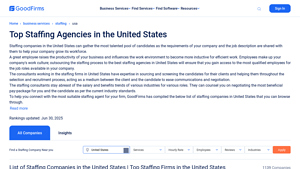 Top Staffing Agencies in the United States - June 2025 Reviews - GoodFirms - staffing company in usa