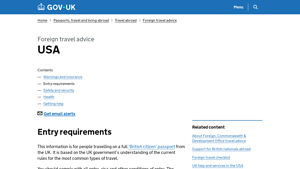 Entry requirements - USA travel advice - GOV.UK - electronic system for travel authorisation esta usa