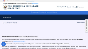 Social Security - U.S. Embassy & Consulate in Greece - social security services usa