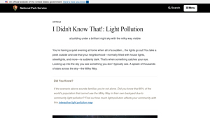 I Didn't Know That!: Light Pollution (U.S. National Park Service) - light pollution map usa