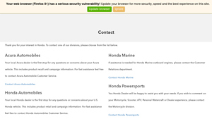 Contact Us - Honda - honda vehicles usa