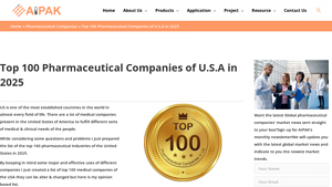 Top 100 Pharmaceutical Companies of U.S.A in 2025 - AIPAK - pharmaceutical companies in usa