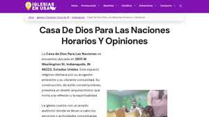 Casa De Dios Para Las Naciones 《 Misa y Horarios - casa de dios usa