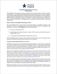 Birthright Citizenship Act of 2025: Bill Summary - child born in usa to foreign parents
