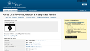 Areas Usa Revenue, Growth & Competitor Profile - IncFact.com - areas usa inc