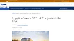 Logistics Careers: 50 Truck Companies in the USA | Indeed.com - usa trucking company