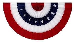 Pleated American Flags | Made in USA | Independence Bunting - pc fan made in usa