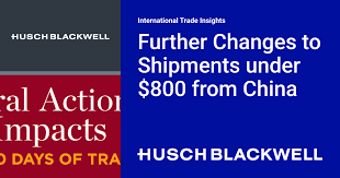 Further Changes to Shipments under $800 from China - usa under $800 package
