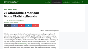 26 Affordable American Made Clothing Brands - Invested Wallet - affordable clothing brands made in usa