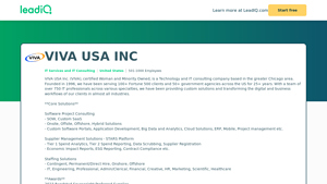 VIVA USA INC Company Overview, Contact Details & Competitors | LeadIQ - viva usa inc