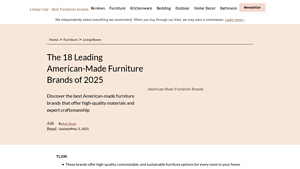 The 18 Leading American-Made Furniture Brands of 2025 - Living Cozy - couches made in usa