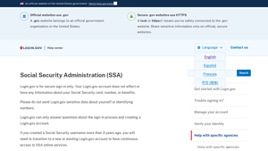 Social Security Administration (SSA) | Login.gov - social security services usa