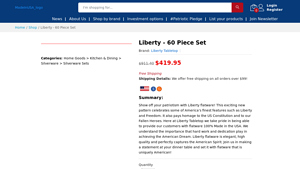 Made In USA | Liberty - 60 Piece Set - made in usa silverware