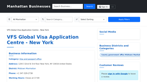VFS Global Visa Application Centre - New York - Midtown Manhattan - vfs services usa inc