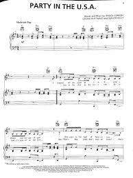 Free Party In The Usa by Miley Cyrus sheet music | Download PDF or ... - part in the usa